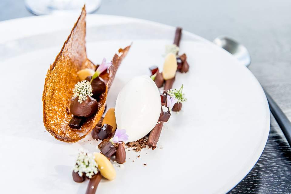 Dessert du restaurant L'Arbre à Gruson 